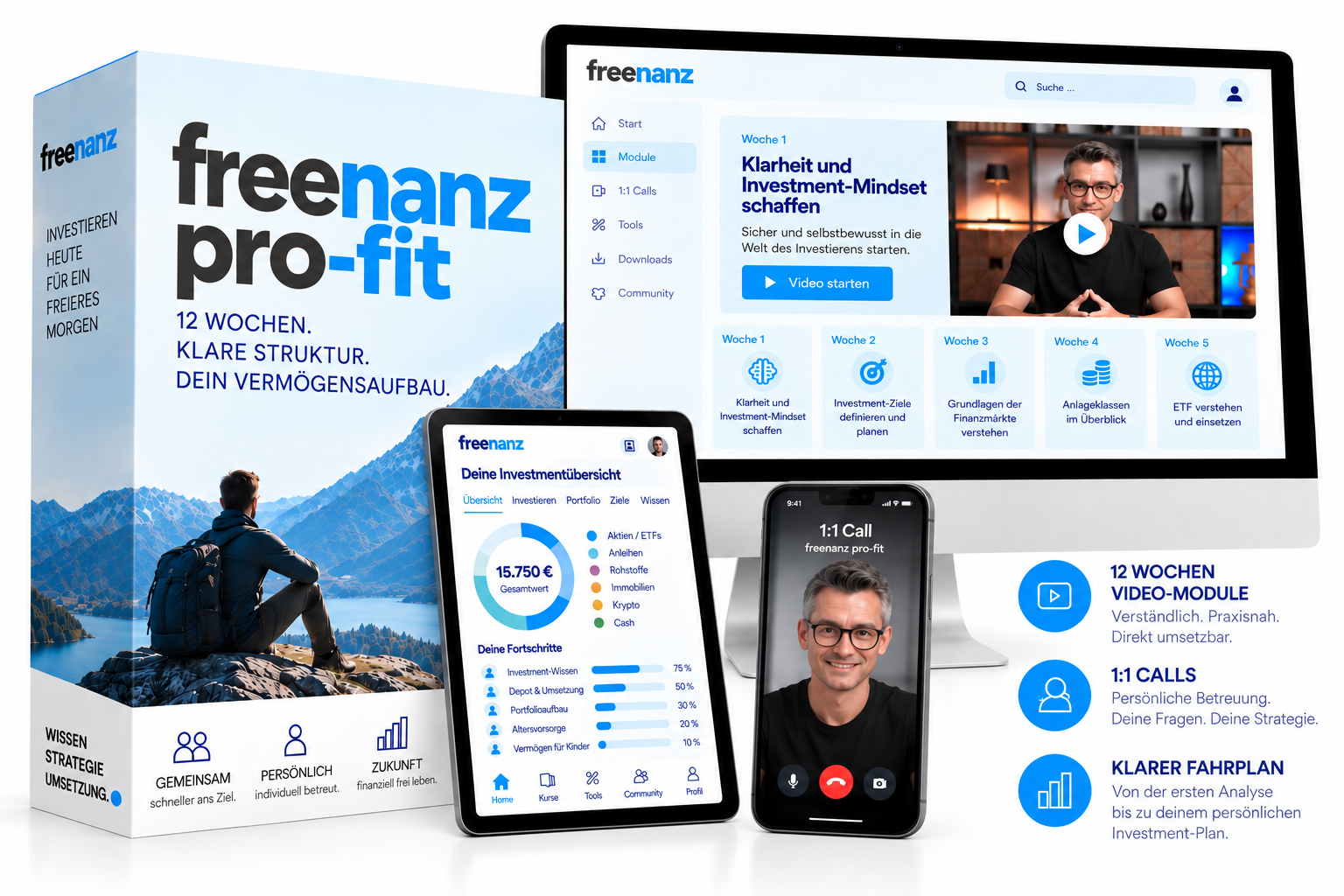 reenanz pro-fit – Vermögensaufbau kompetent umsetzen mit Christopher Rudzick, Investieren lernen wie ETF, Edelmetalle (Gold und Silber), Bitcoin und Immobilien